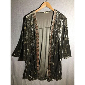 Womens Easel Open Cardigan Crushed Velvet Taylor Swift Eras Tour Willow Cape